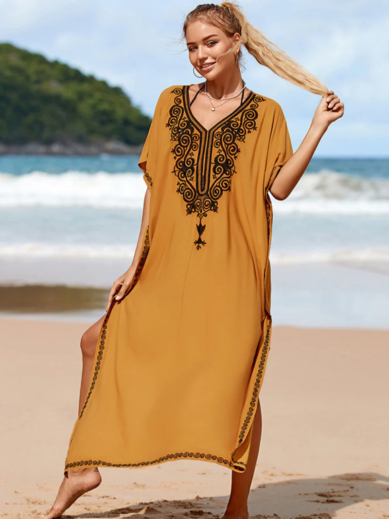 Crazy Love Rayon Stylish Kaftan Dress - Image 4