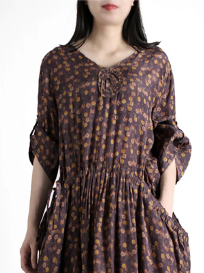 Crazy Style Loose Round Neck A-line Dress - Image 3