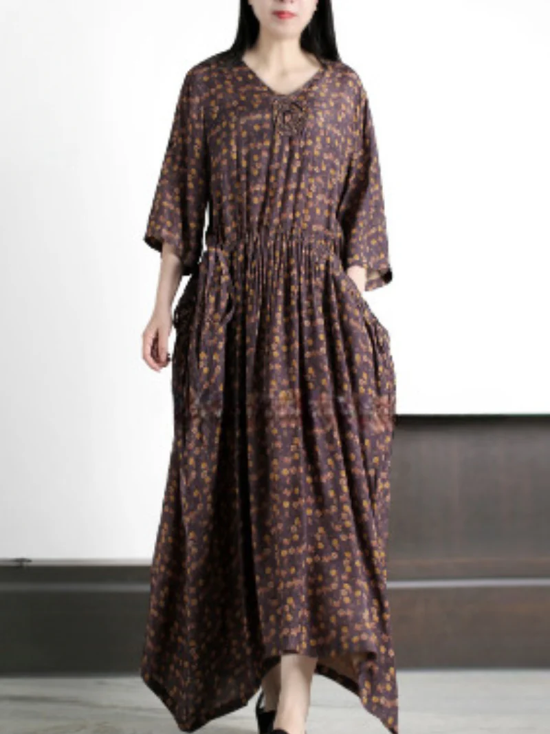 Crazy Style Loose Round Neck A-line Dress - Image 4