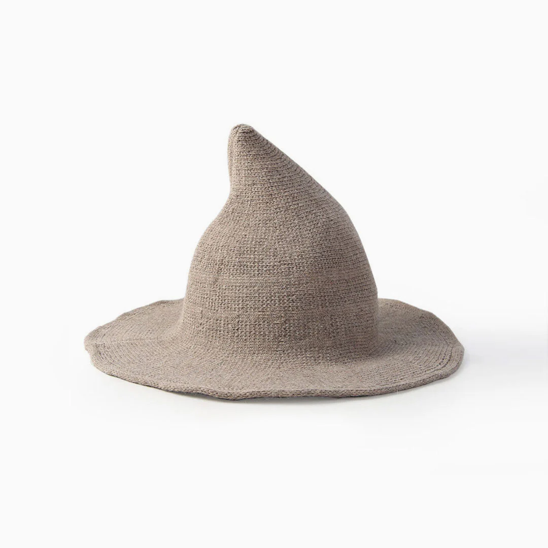 Magical Film Solid Color Knitted Pointy Witch Hat - Image 3