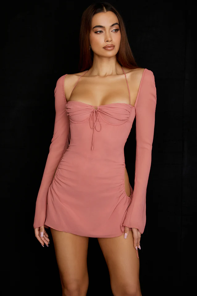Cutout Halter Mini Dress - Image 5