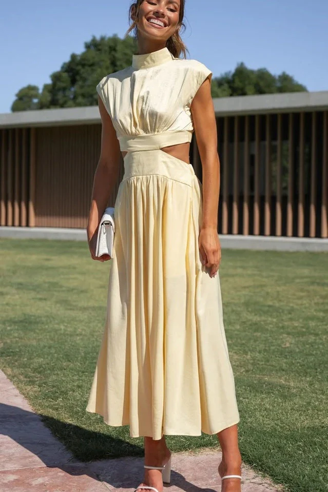 Cutout Waist Midi Dress - Image 16