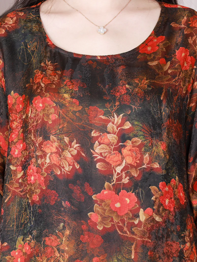 Daily Ritual Round Neck Middle Waist A-line Dress - Image 3