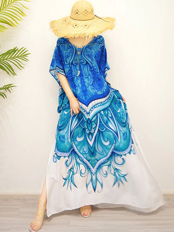 Dancing Peacock Bohemian Ethnic Style Maxi Dress - Image 4