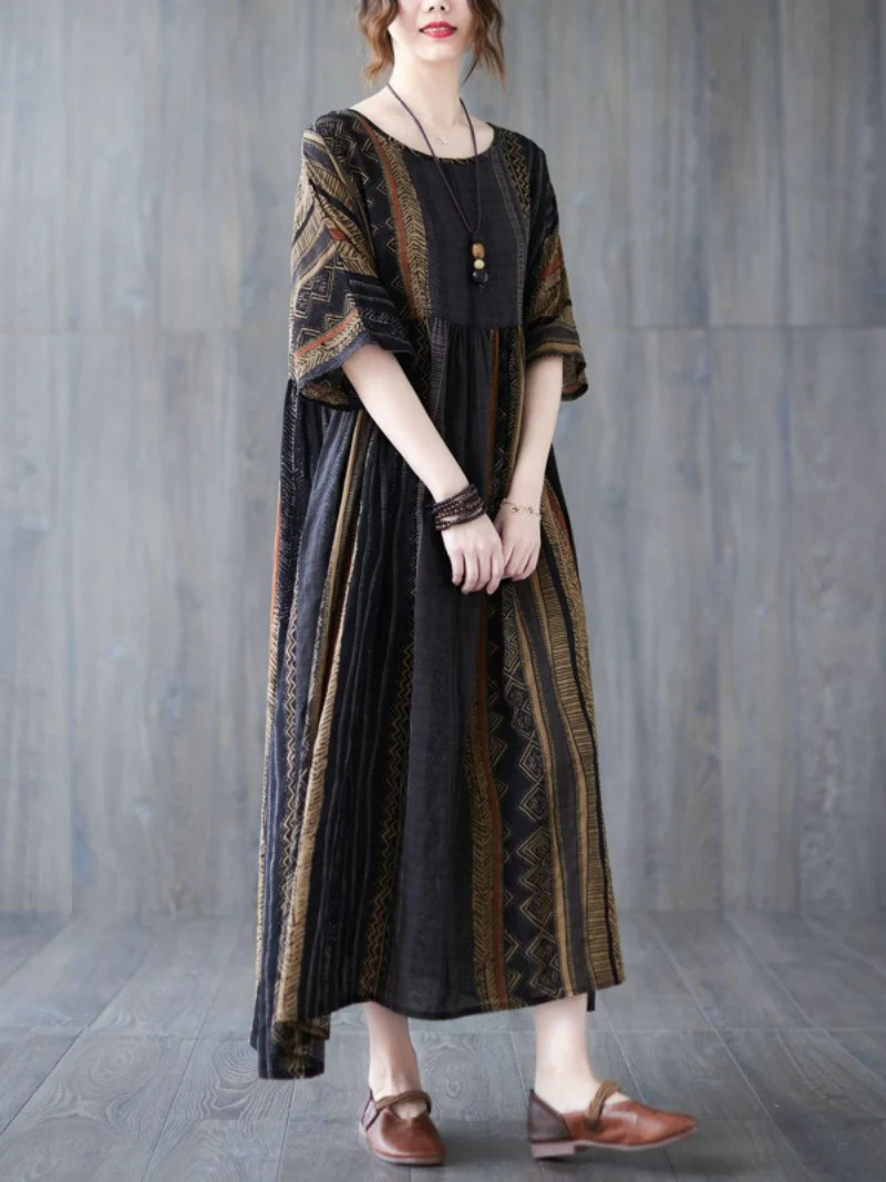 Day Dreaming Cotton Stripes Smock Dress - Image 3