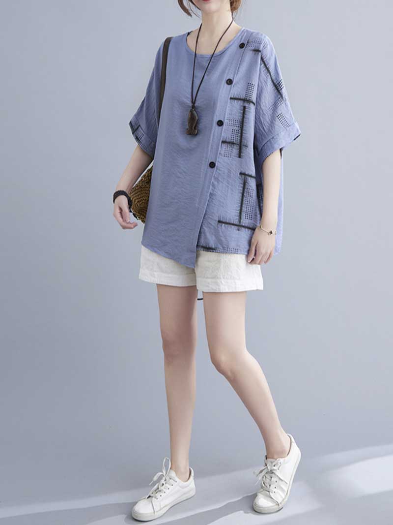 Day Will Come Buttons T-Shirt Casual Top - Image 16