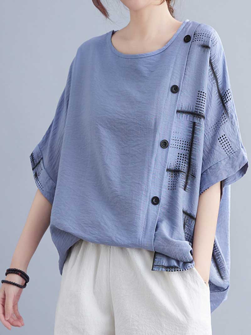 Day Will Come Buttons T-Shirt Casual Top - Image 7