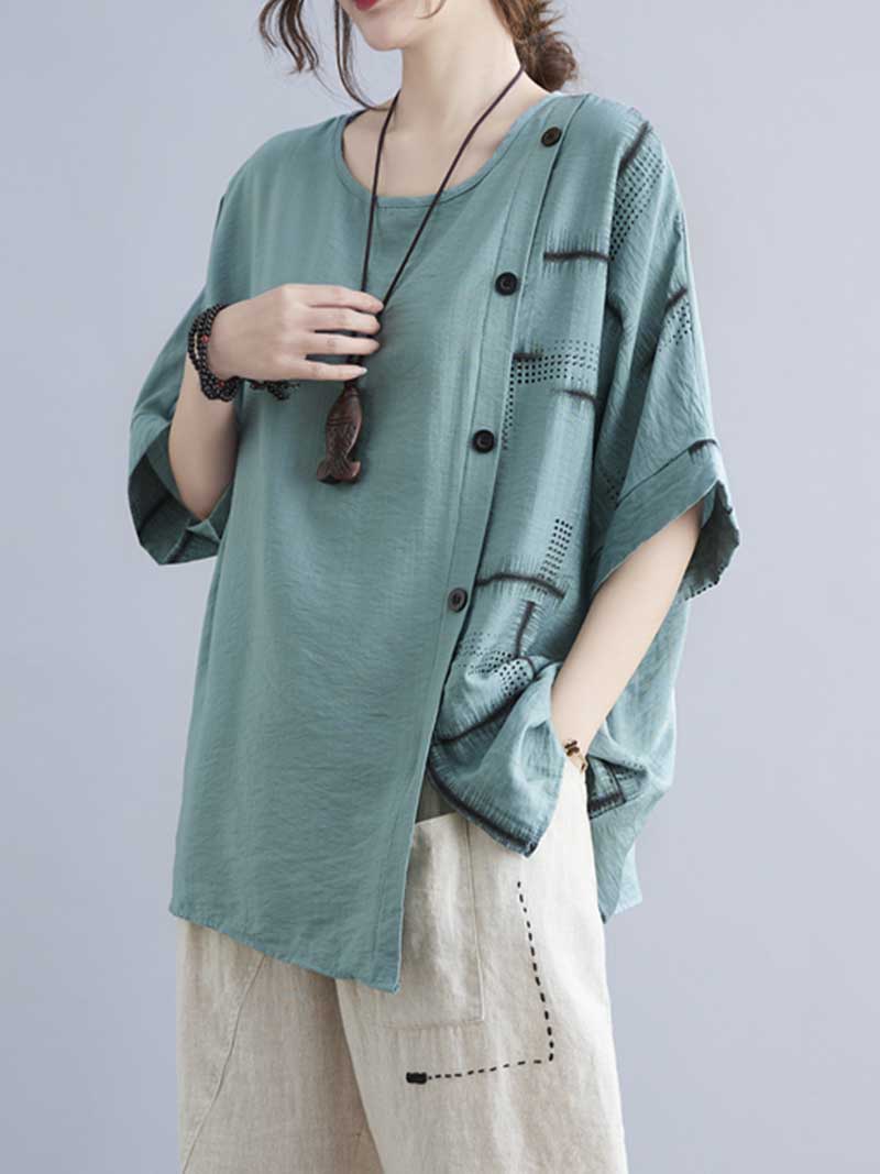 Day Will Come Buttons T-Shirt Casual Top - Image 9