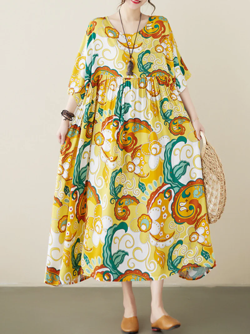 Dream Girl Cotton Floral Smock Dress