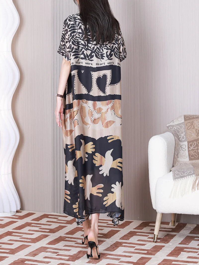 Dream Girl Round Neck Short Sleeves A-line Dress - Image 3