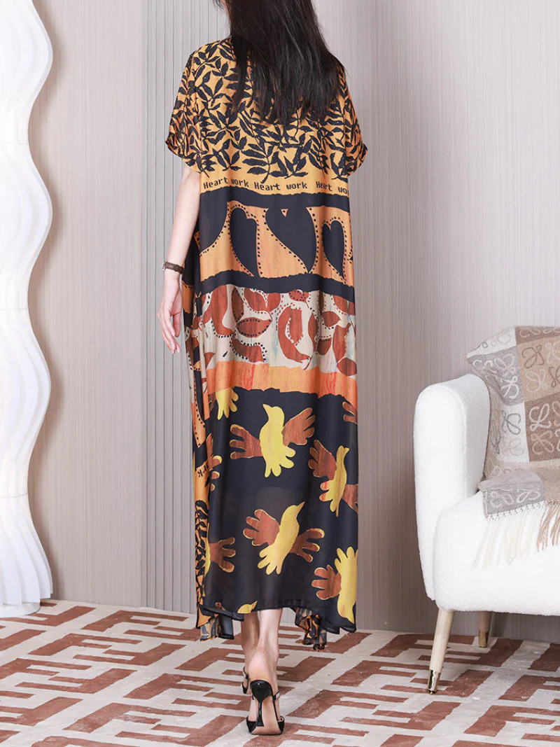 Dream Girl Round Neck Short Sleeves A-line Dress - Image 4