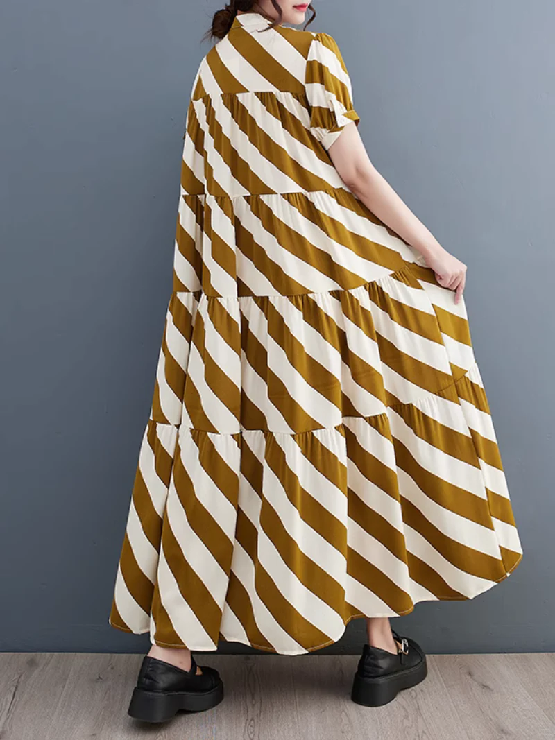 Dream Girls Striped Printed A-Line Dress - Image 2