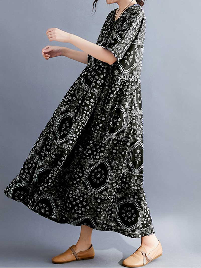 Easy To Find Printed Smock Dress - Image 7