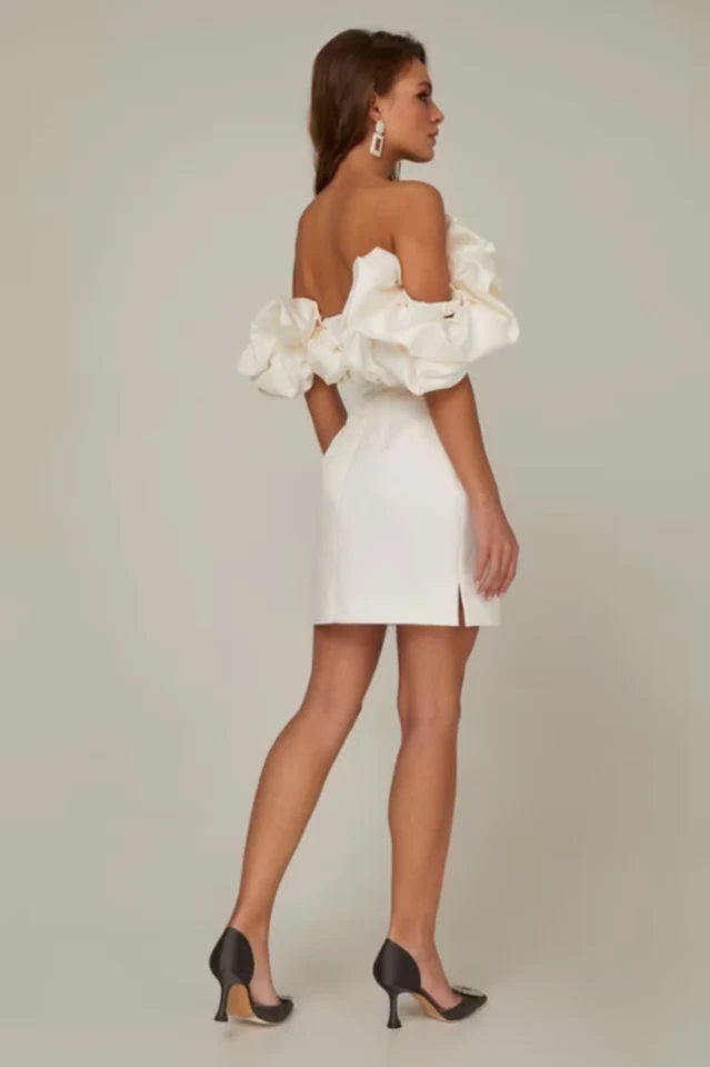Elastic Mystic Satin Dress - Image 3