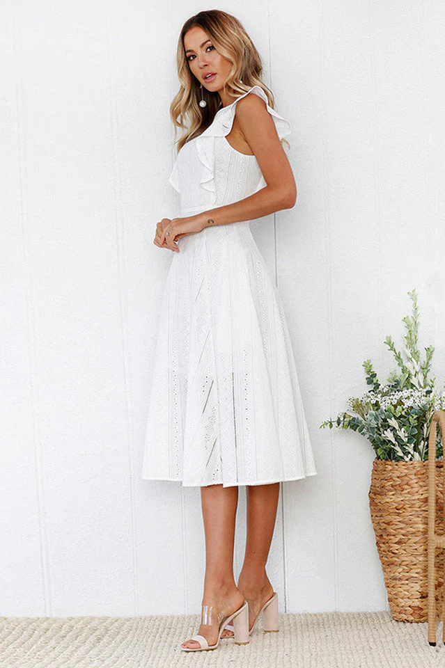 Elegant A Line Midi Dress - Image 11