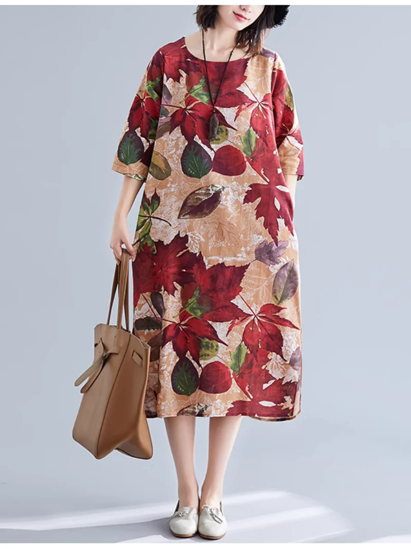 Elegant Grace Printed A-Line Dress - Image 2