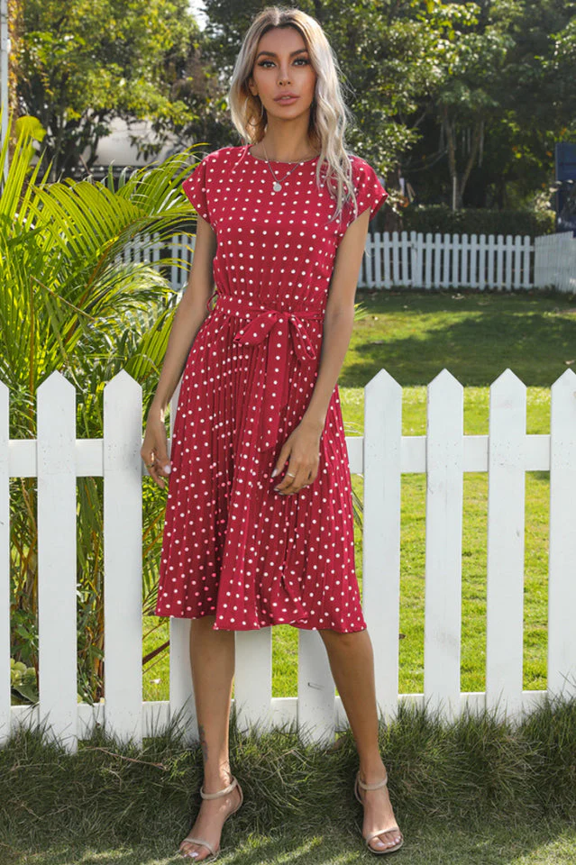 Elegant Polka Dot Boho Dress - Image 7