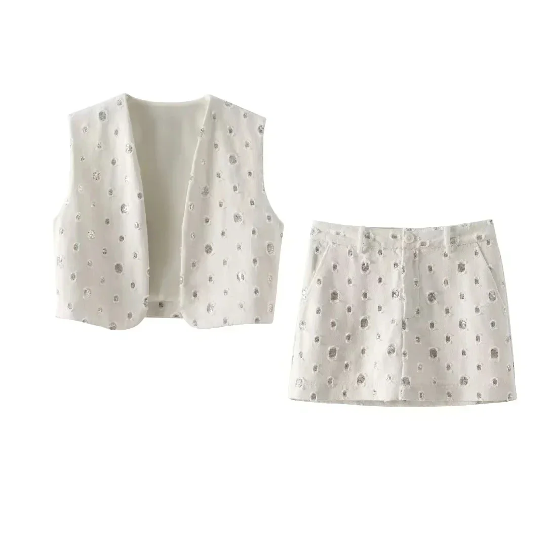 SEQUIN Mini Skirt and VEST 2 PEACE SET - Image 5