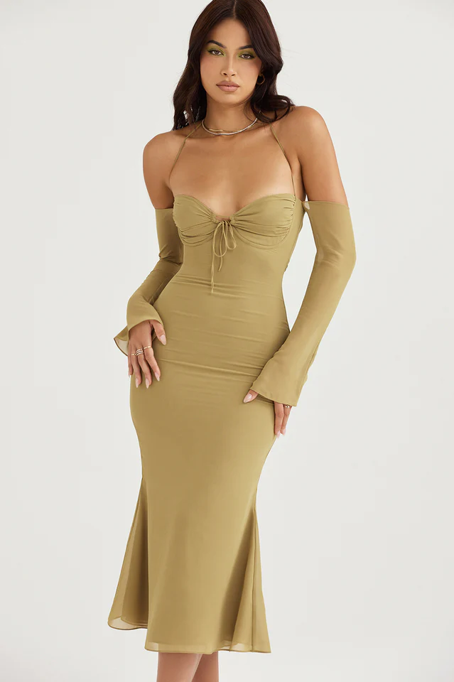 Naomi Halter Midi Dress - Image 2