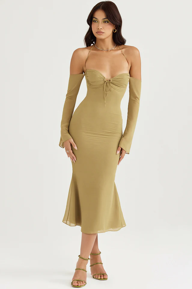 Naomi Halter Midi Dress - Image 3