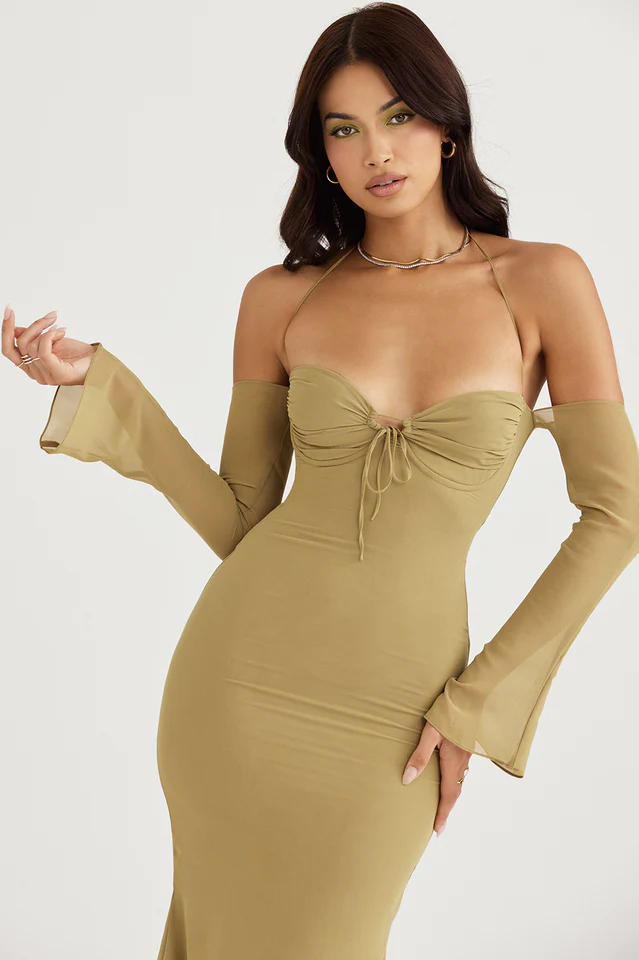 Naomi Halter Midi Dress - Image 4