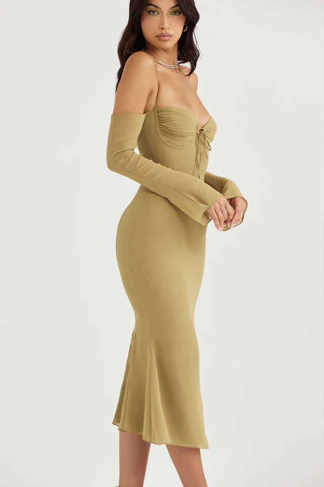 Naomi Halter Midi Dress - Image 5