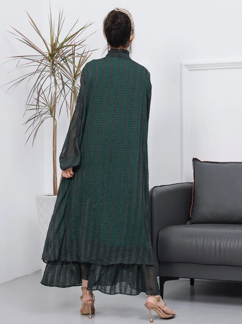 Women Stylish Long Sleeves Maxi Dress - Image 4