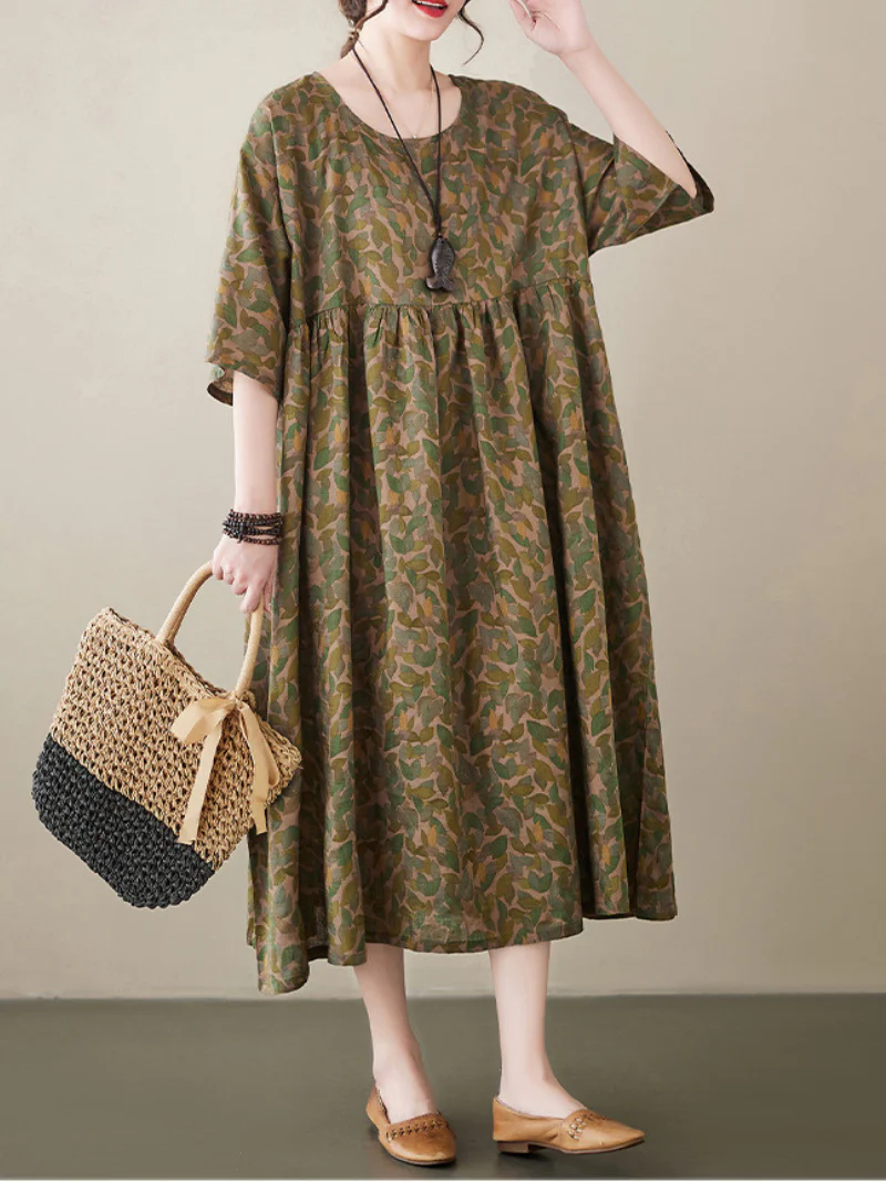Ever-Pretty Round Neck Smock Dress - Image 3