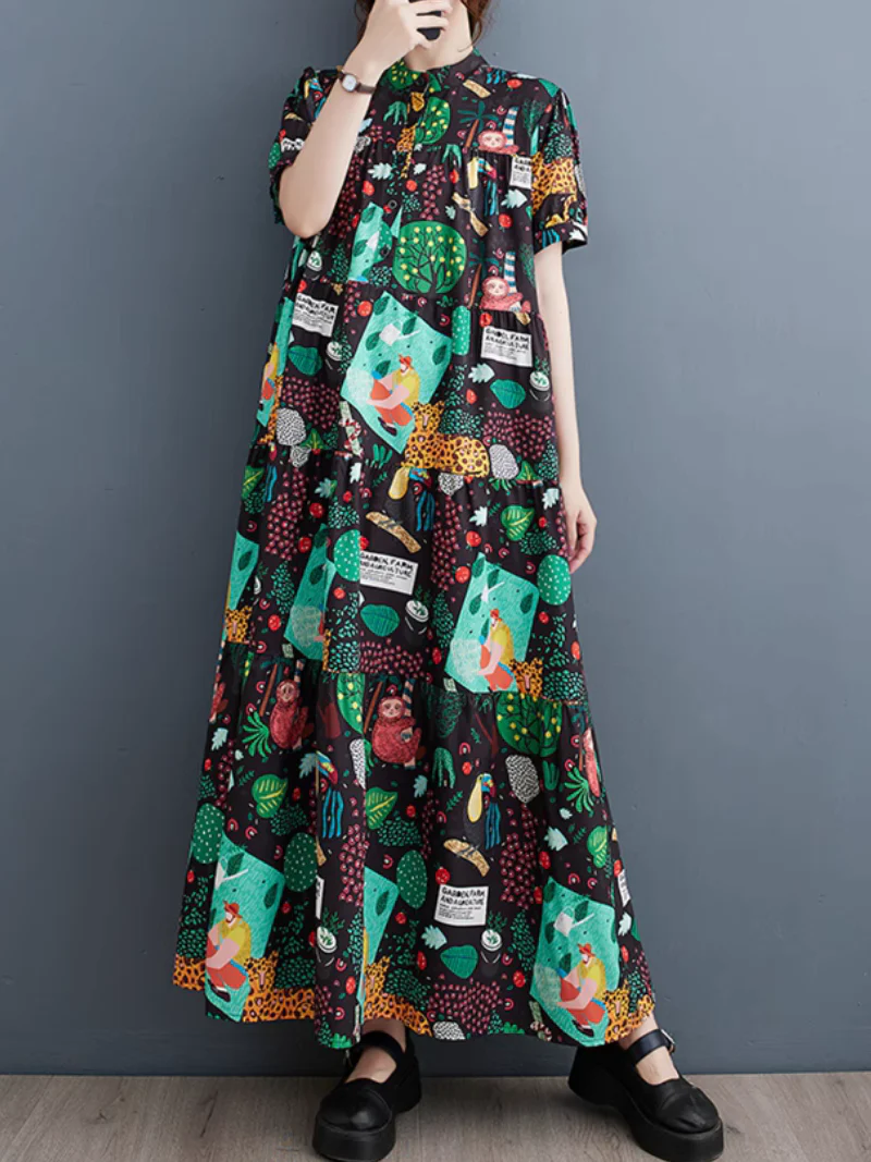Everyone Love Short-Sleeved Maxi Dress - Image 2