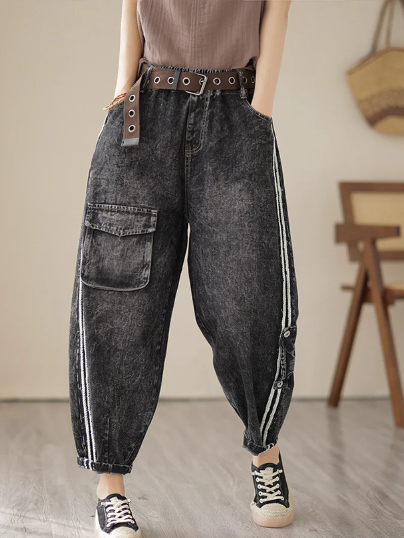 Everybody Loves Denim Elastic Waist Bottom Pants - Image 4