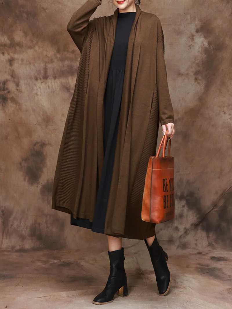Everyday Luxury Side pocket Cardigan Coat - Image 2
