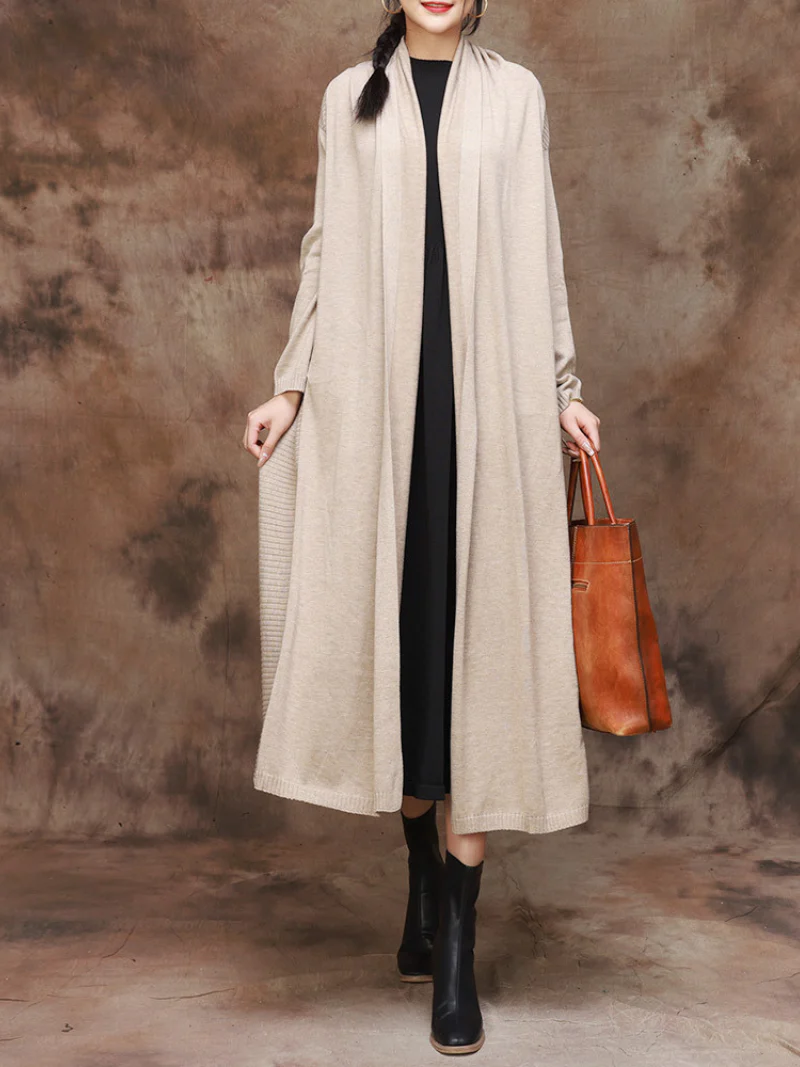Everyday Luxury Side pocket Cardigan Coat - Image 5
