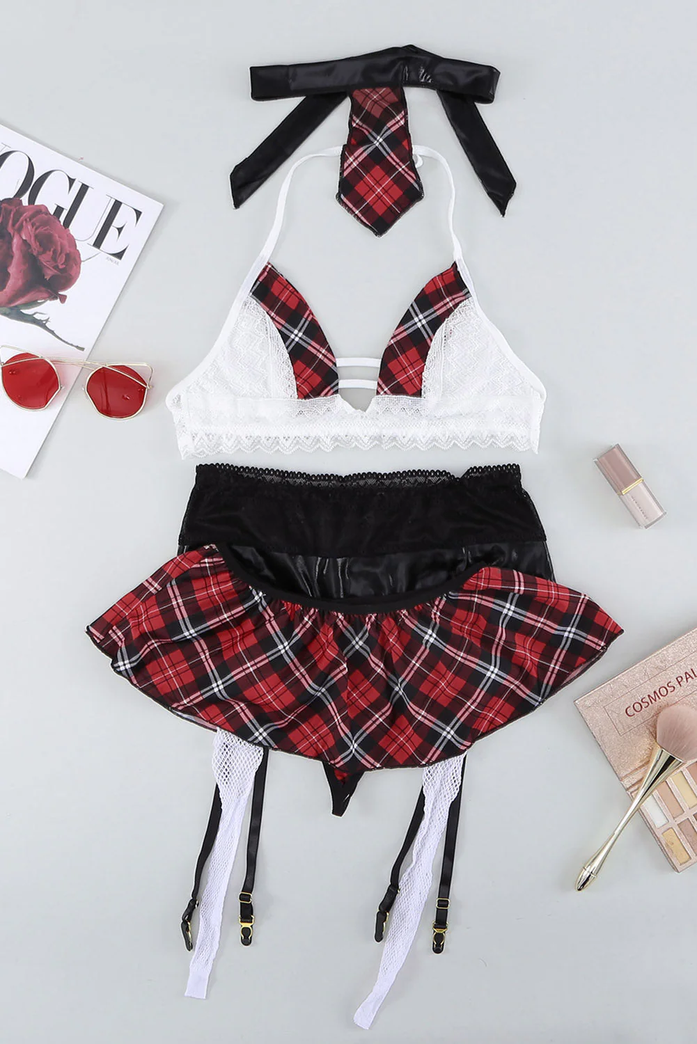 Fantasy Plaid Student Uniform - Image 6