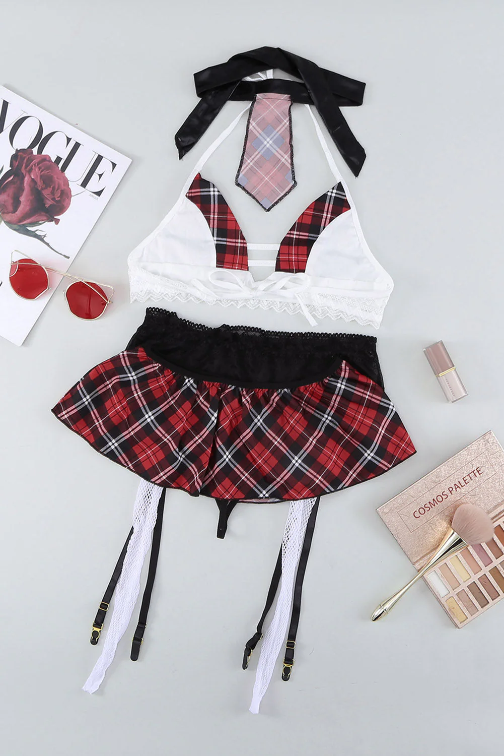Fantasy Plaid Student Uniform - Image 7