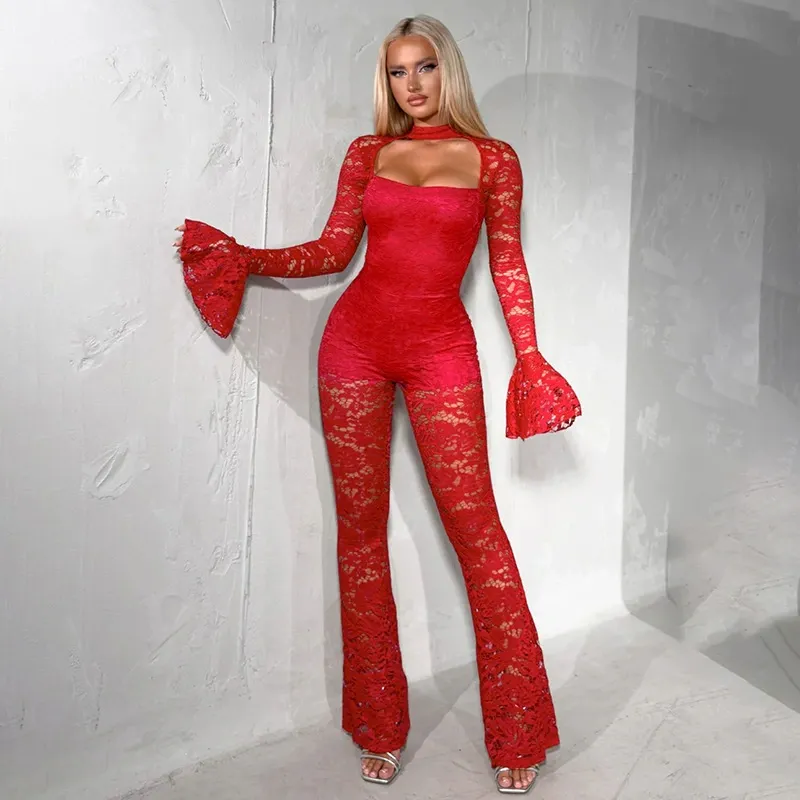 LORA Lace LongSleeve JUMPSUIT - Image 2