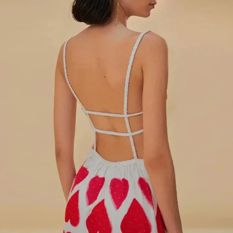 RED HEARTS V ECK SLING Dress - Image 4