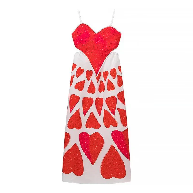 RED HEARTS V ECK SLING Dress - Image 5