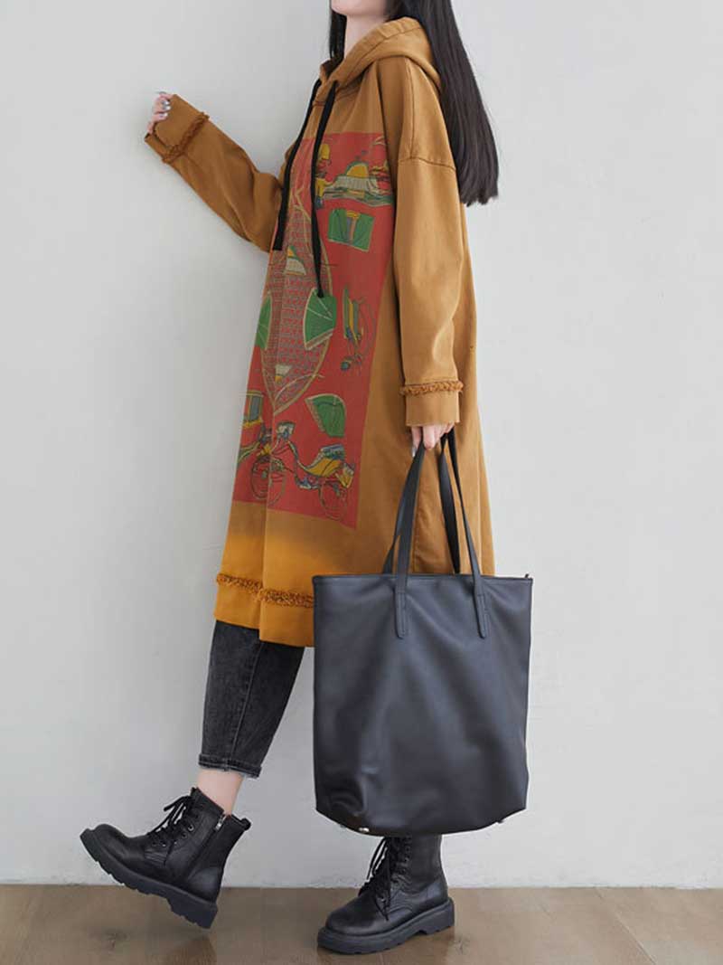 Feel My Love Hooded Sweater Midi Dress - Image 5