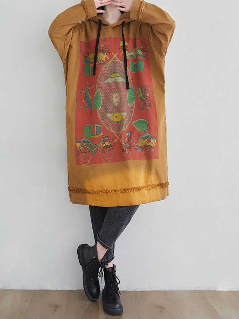 Feel My Love Hooded Sweater Midi Dress - Image 8