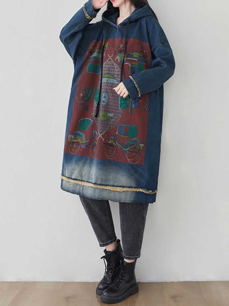 Feel My Love Hooded Sweater Midi Dress - Image 9