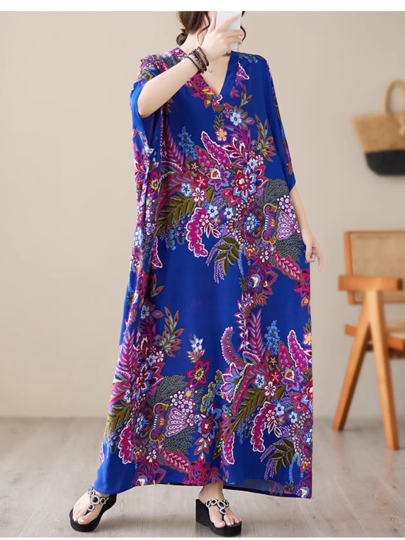 Feel My Love Casual Pattern Kaftan Dress - Image 2