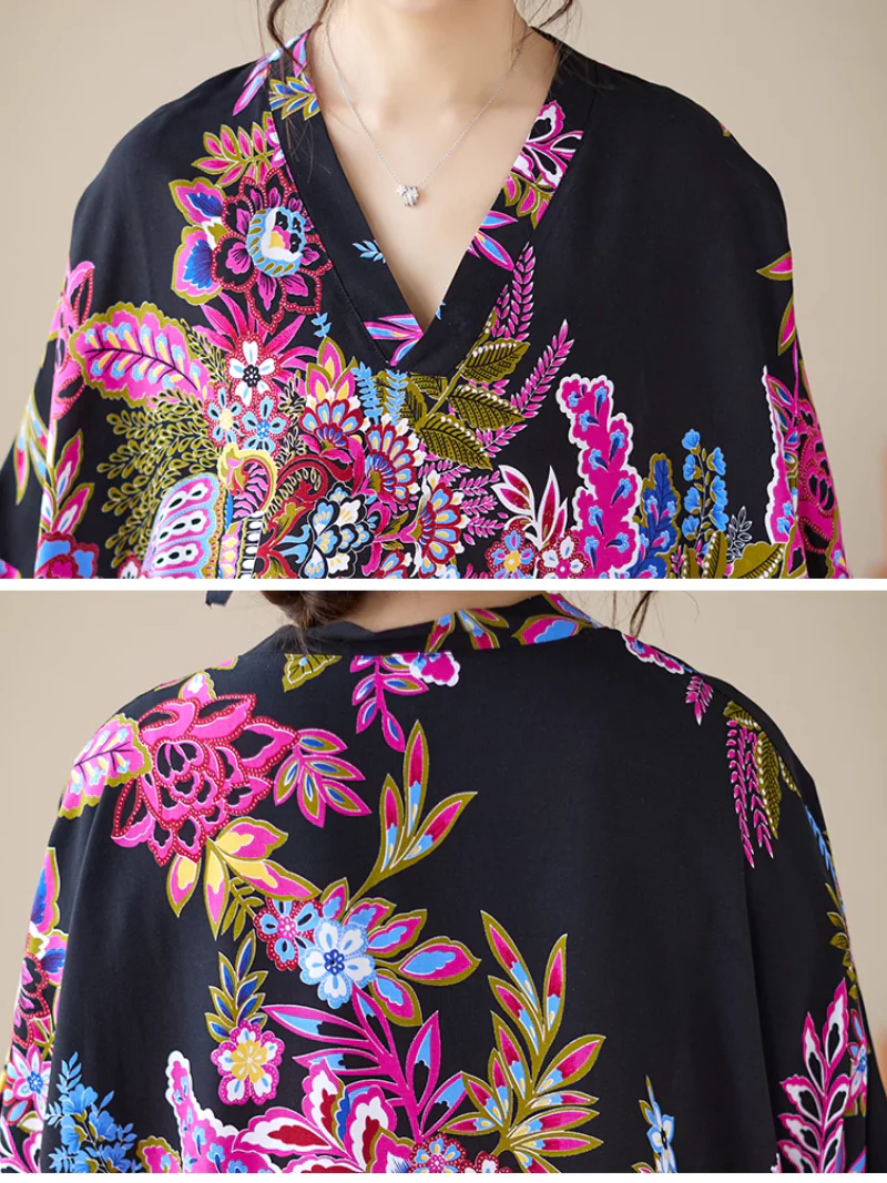 Feel My Love Casual Pattern Kaftan Dress - Image 4