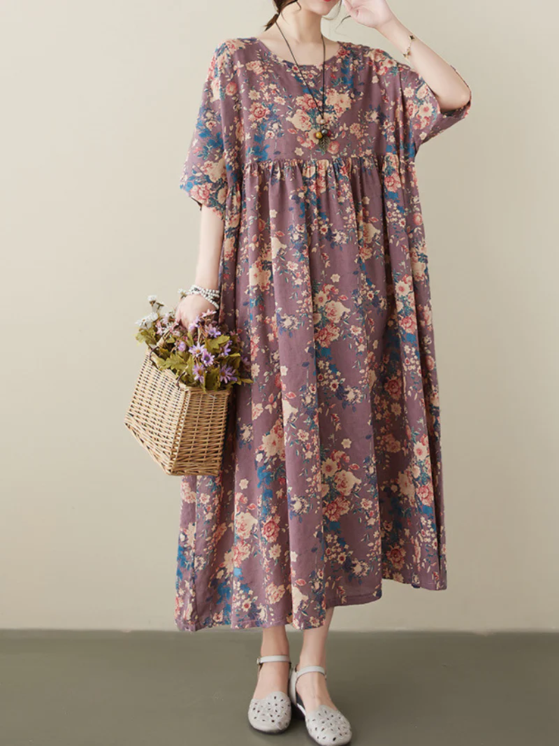 Feel My Love Cotton Floral Smock Dress - Image 3