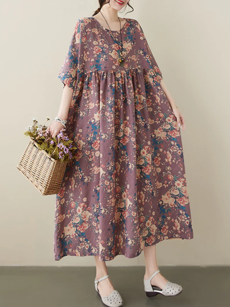 Feel My Love Cotton Floral Smock Dress - Image 4