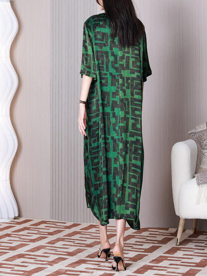 Feel The Love Round Neck A-line Dress - Image 3