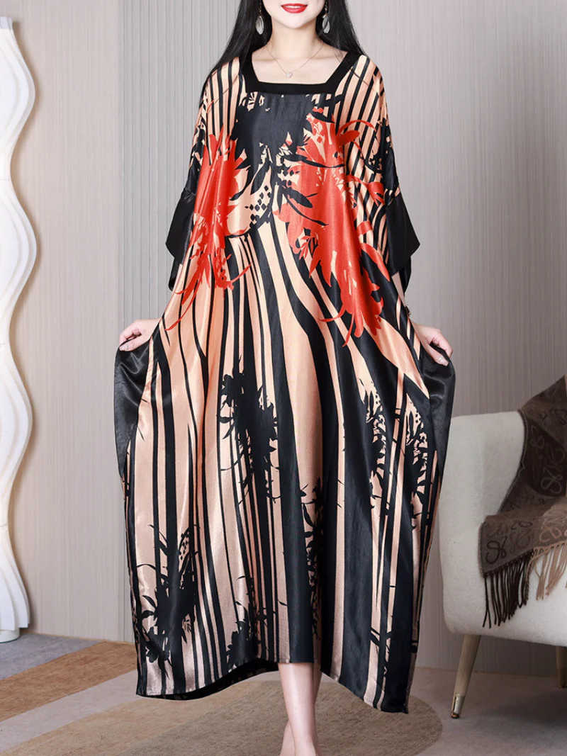 Feel The Moment Square Collar Loose A-line Dress - Image 3