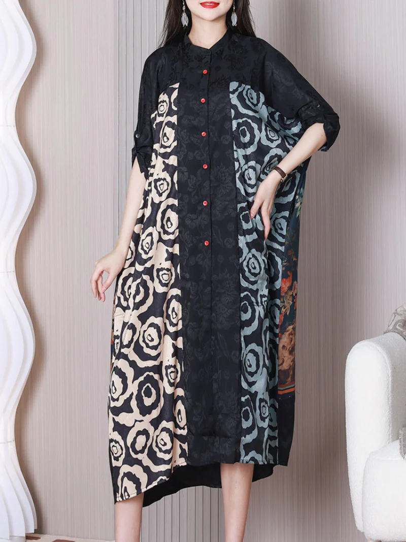 Feel The Moment Stand Collar A-line Dress - Image 2
