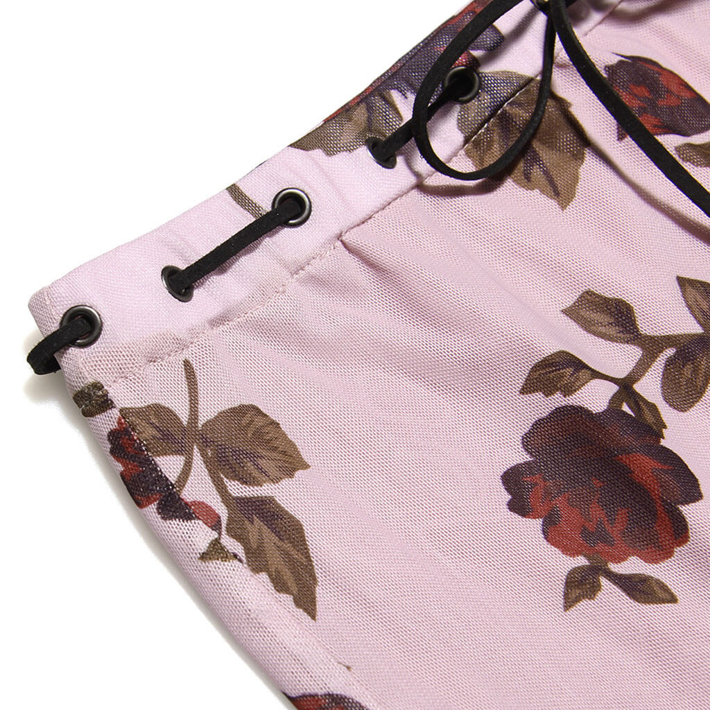 FeMinine Floral Tie Front Off The Shoulder Cropped Mesh Top Matching Set - Image 4