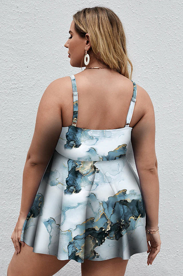 Floral Print Swim Dress With Shorts - Image 12