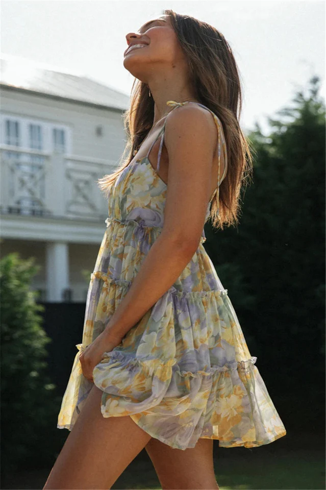 Floral Summer Boho Mini Dress - Image 16